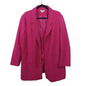 Andree By Unit Jacket Womens 1X Open Front Trench Coat Lined Travel Classic